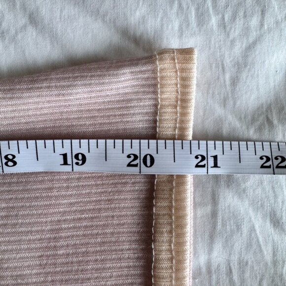 BooHoo Peach Striped Off the Shoulder Long Sleeved Top - Picture 8 of 8